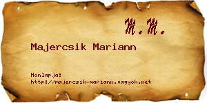 Majercsik Mariann névjegykártya