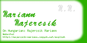 mariann majercsik business card